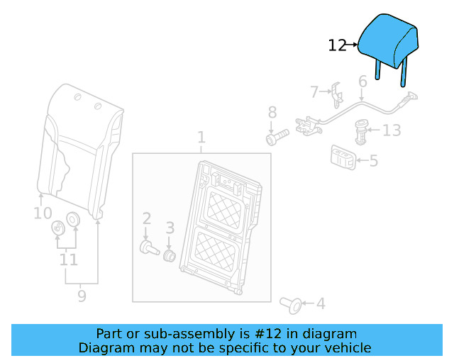 Headrest 5C6-881-901-F-83X