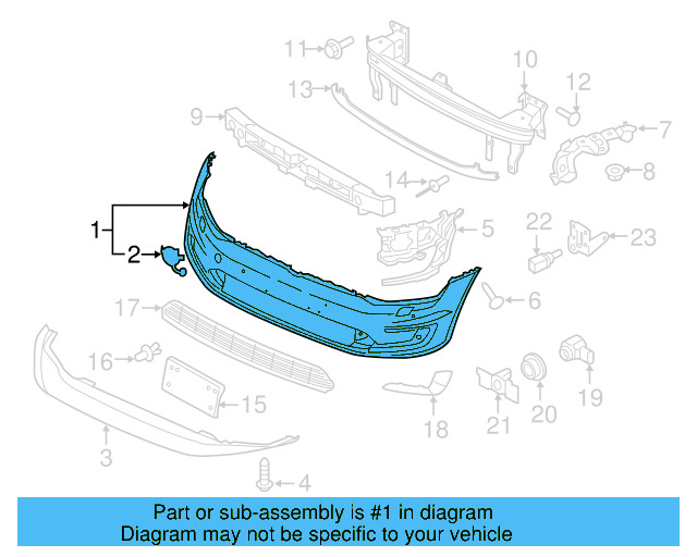 Bumper Cover (Unpainted) 5ge807217dfgru - View 3