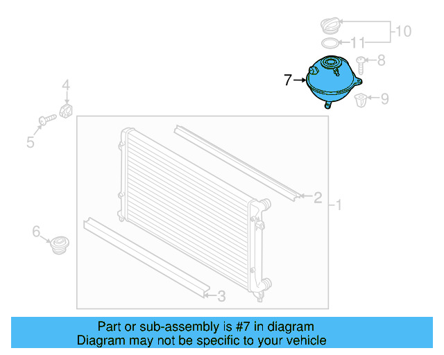 Expansion Tank 1K0-121-407-F - View 3