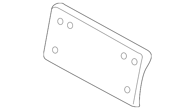 License Bracket 5GE-807-287-A-9B9 - View 2