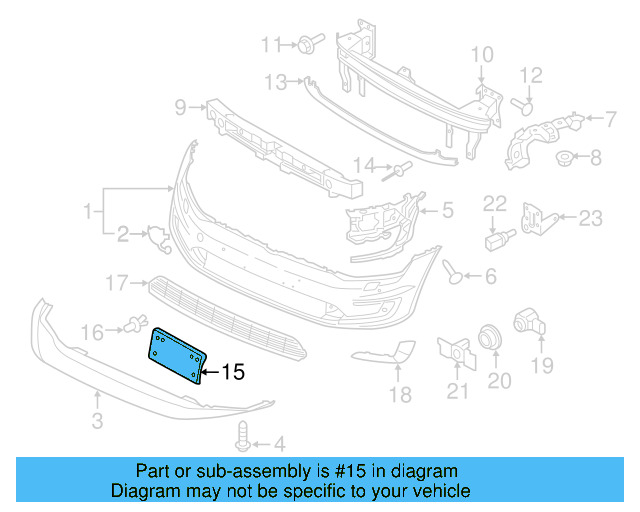 License Bracket 5GE-807-287-A-9B9 - View 4