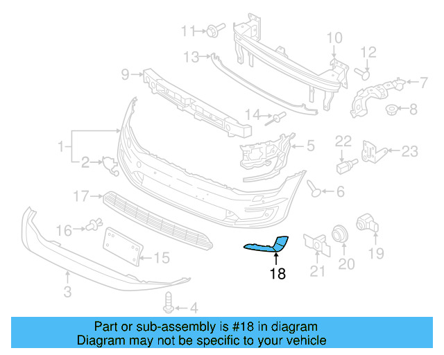 Outer Grille 5GE-853-666-041 - View 3