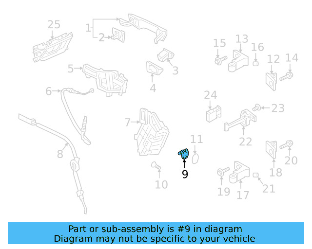 Door Lock Striker Plate 3C0-837-033-C - View 21