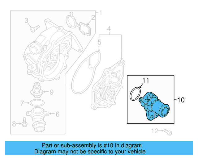 Engine Coolant Outlet Flange 06K-121-132-H - View 12