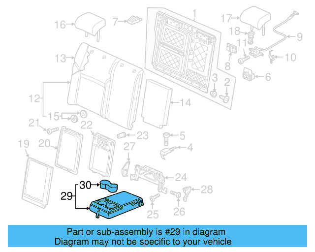 Armrest Assembly 561-885-875-AD-MW6 - View 3