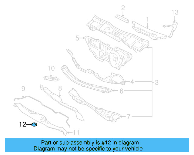 Floor Pan Heat Shield Clip 441-863-987-B - View 21