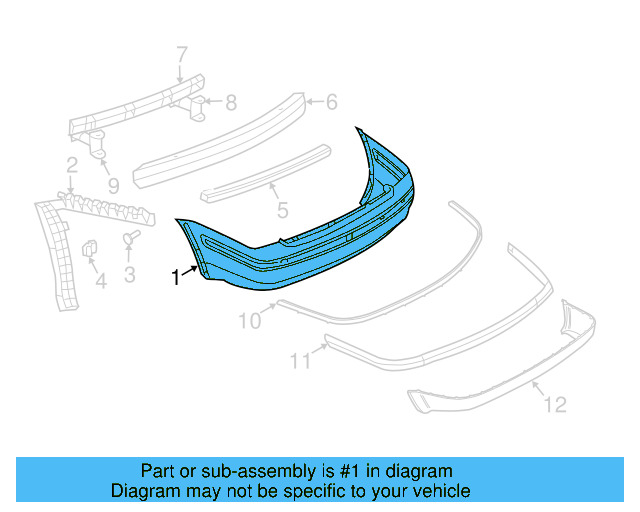 Bumper Cover (Unpainted) 3b0807217gru - View 7