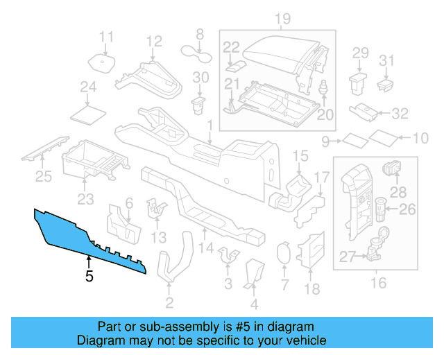 Side Trim 5C7-863-045-82V - View 9