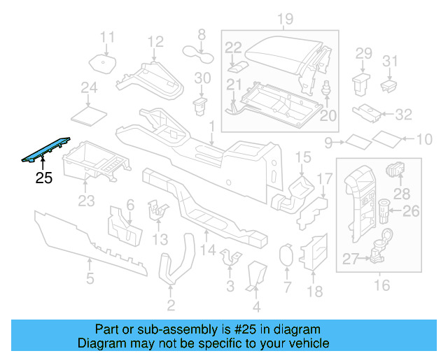 Storage Box Door 1K0-857-351-F-1QB