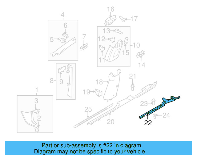 Scuff Plate Bracket 3C0-853-231-C - View 5