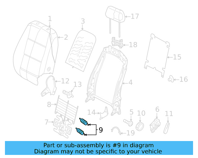 Support Spring Hardware Kit 5QN-898-955 - View 7