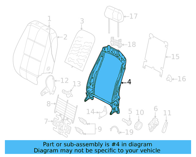 Seat Back Frame Screw WHT-002-796 - View 6