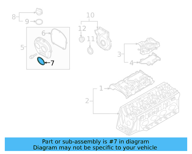 Front Cover Seal 06L-103-583-C - View 6
