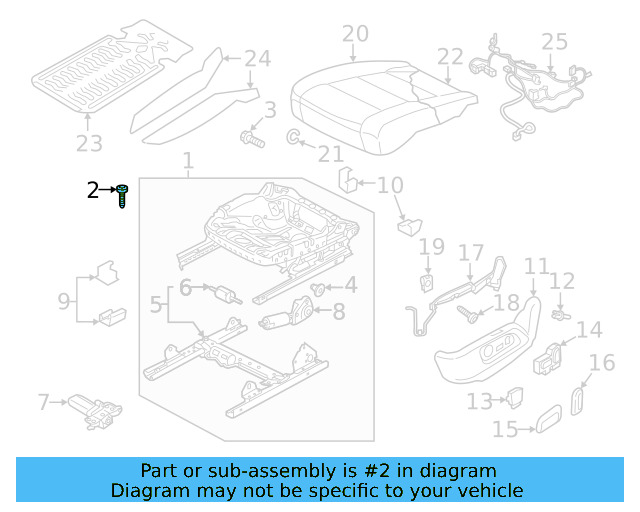 Cushion Frame Hardware Kit 8S8-898-040 - View 7