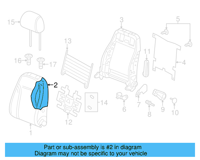 Seat Back Pad 5C6-881-775-BD - View 5
