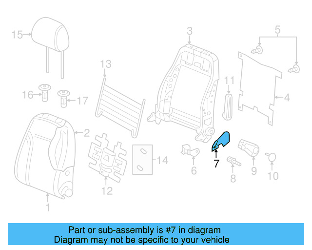 Seat Frame Trim Panel 5C6-881-479-D-82V - View 11
