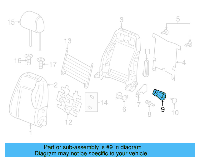 Recline Knob 1J0-881-671-H-95T - View 24