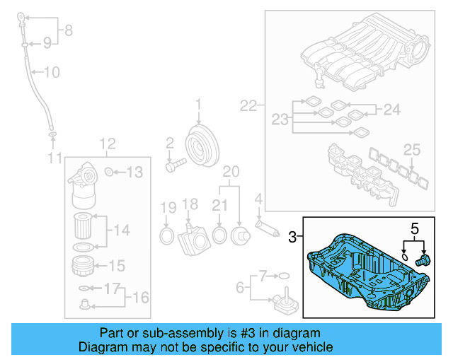 Oil Pan 03H-103-601-AJ - View 4