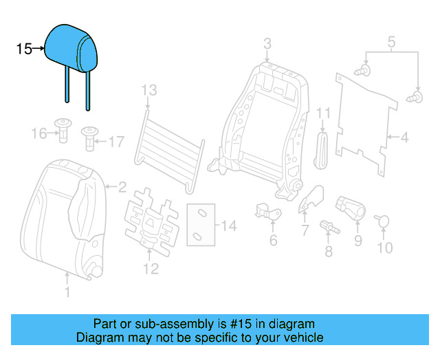 Headrest 5C6-881-901-F-79X