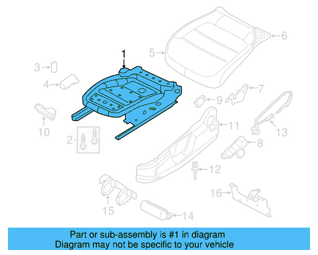Seat Frame 1K0-882-600-B-9B9