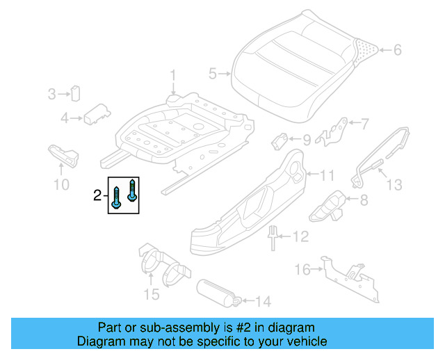 Seat Frame Screw N-909-650-02 - View 9