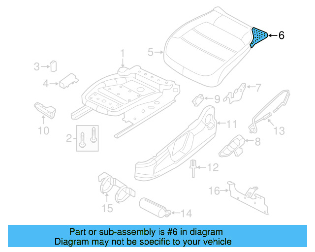 Seat Cushion Pad 5C6-881-376-L - View 3
