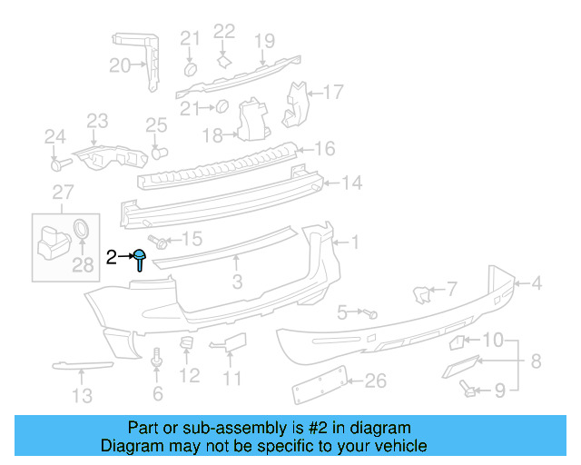 Bumper Cover Bolt N-907-884-02 - View 9