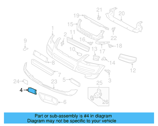 Lower Grille 7L6-853-684-A-9B9 - View 4
