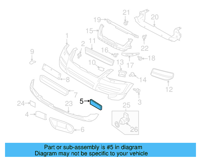 Lower Grille 7L6-853-676-9B9 - View 8