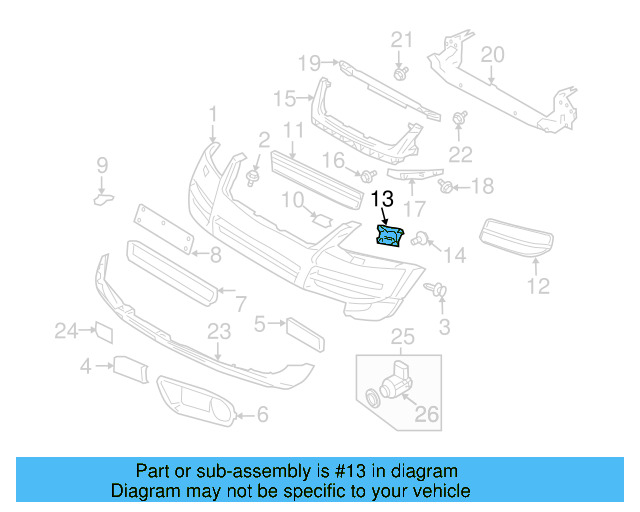 Bumper Cover Bracket 7L6-807-361 - View 5