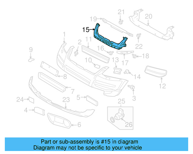 Center Support 7L6-807-699-B - View 3
