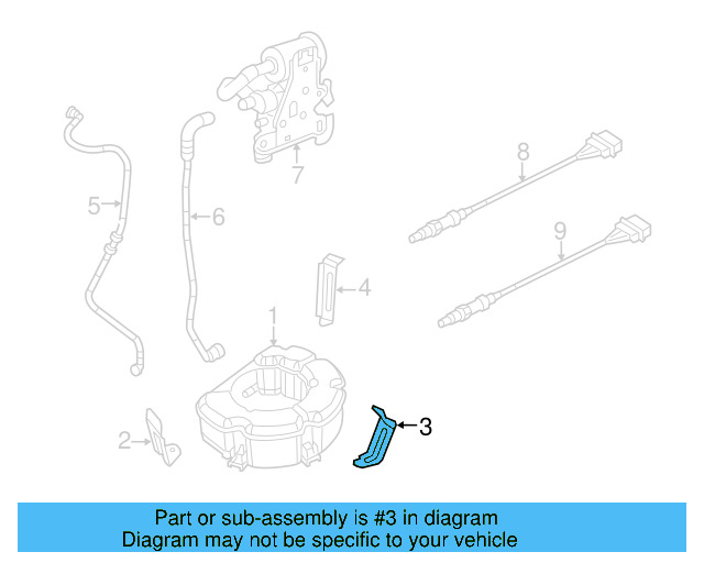Vapor Canister Bracket 1K0-201-827-D - View 10