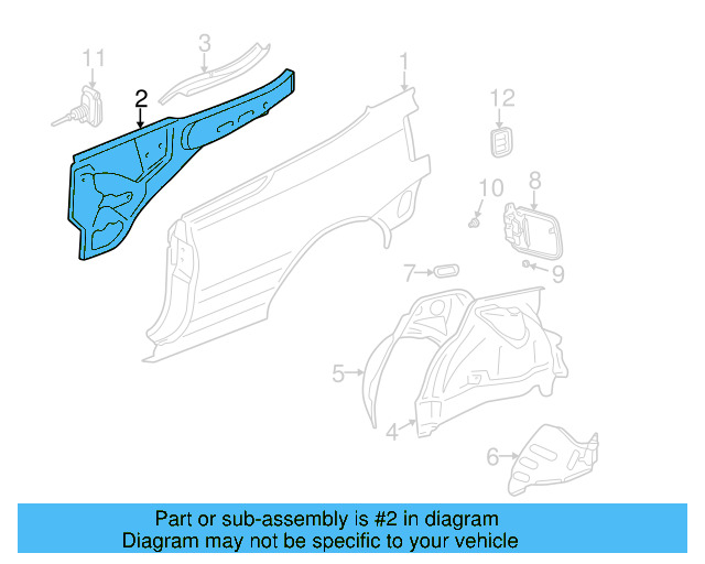 Inner Panel 1E0-809-403-B - View 3