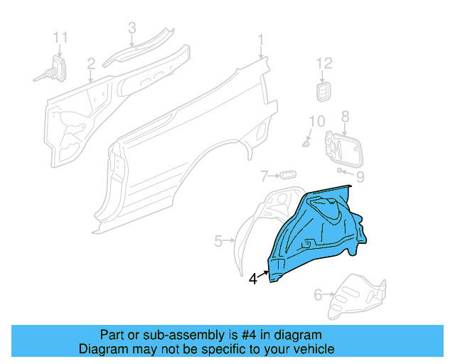 Inner Wheelhouse 1EM-803-422-A - View 3
