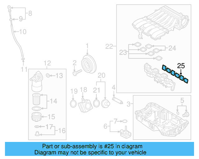 Manifold Gasket 03H-133-237-D - View 6