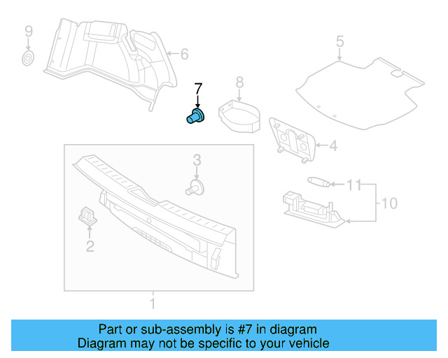 Wheelhouse Trim Clip 4G0-867-632 - View 9