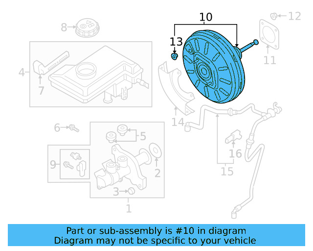 Power Brake Booster 5Q1-614-106-R - View 8