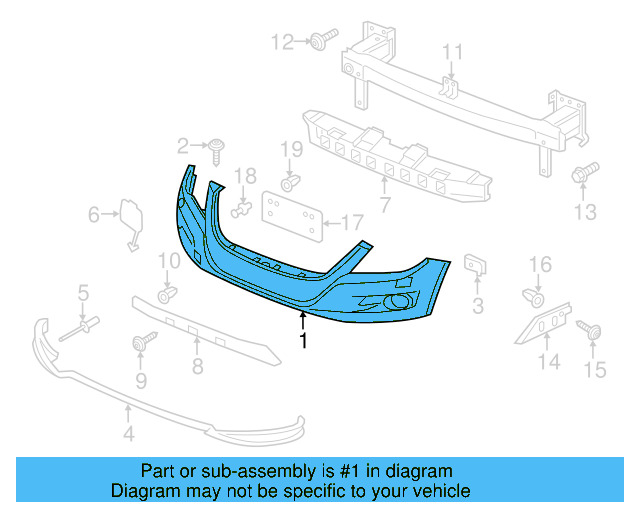 Bumper Cover (Unpainted) 5n0807217dagru - View 3
