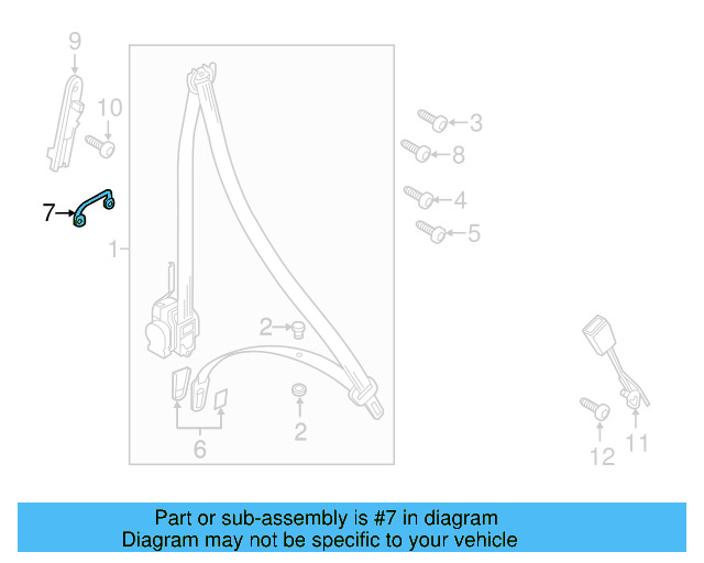 Belt Guide 7P0-857-817 - View 3