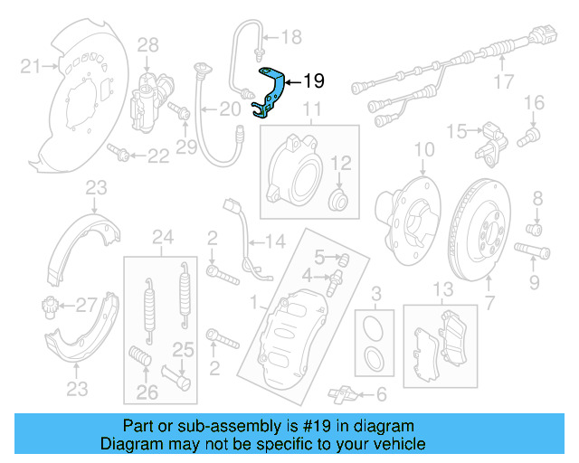 Brake Tube Bracket 7P0-614-844 - View 5