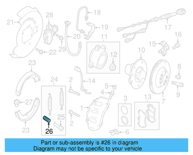 Park Brake Shoes Spring 7L0-609-583 - View 4