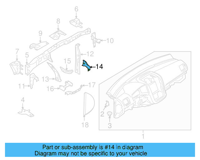 Inner Support Retainer Bracket 1K1-857-954 - View 5