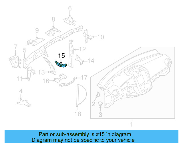 Inner Support Retainer Bracket 1K1-857-953