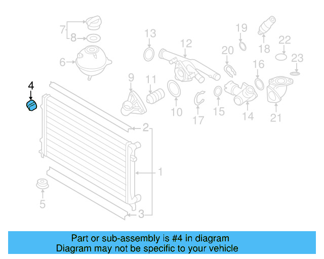 Upper Mount 1K0-121-367-M - View 14