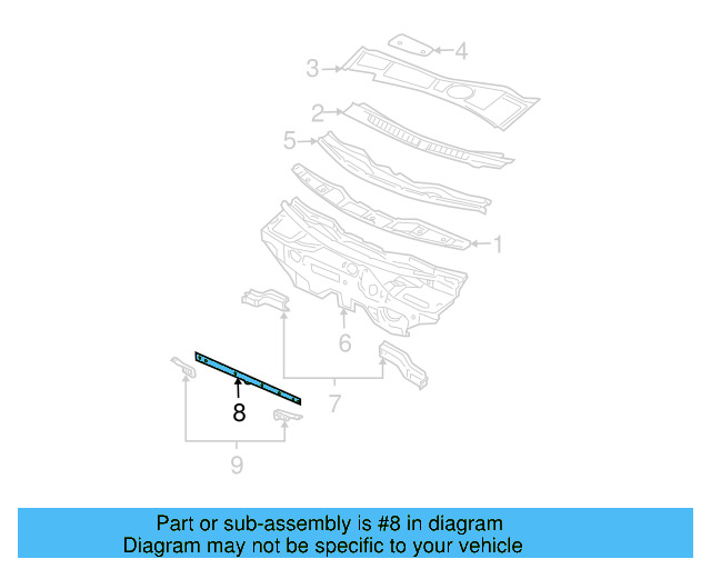 Cross Bar 8D0-805-645-A - View 3
