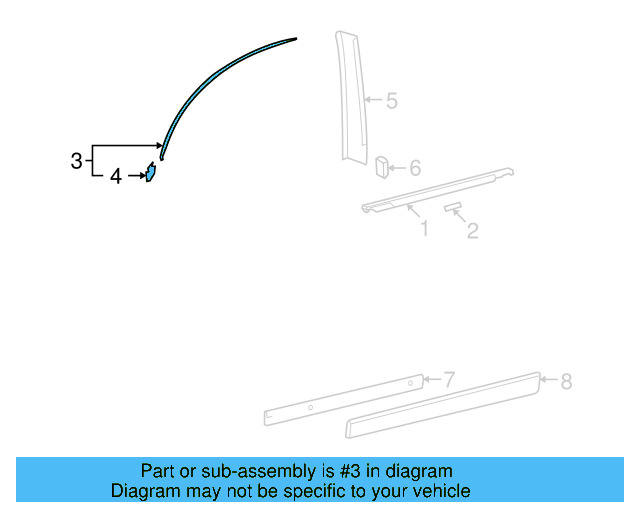 Frame Trim 3D4-837-541-K-7Z7 - View 3