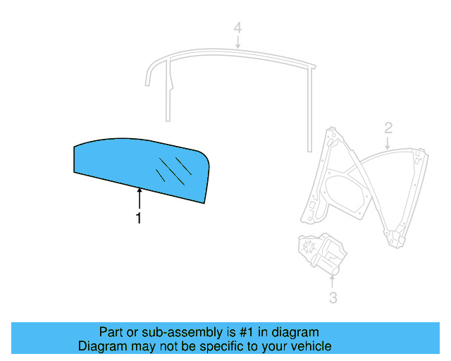 Door Glass 1K5-845-201-B - View 5