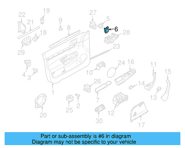Door Trim Panel Retainer 6Q0-868-297 - View 31