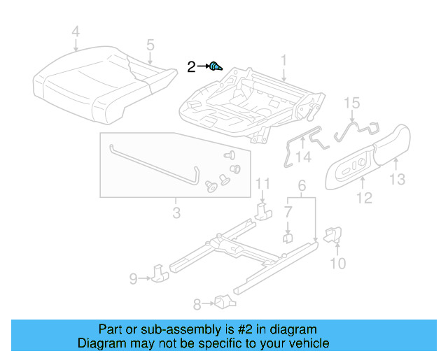 Seat Frame Screw 8E0-881-954 - View 3