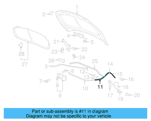 Release Cable 5N0-823-535 - View 3
